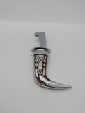 Kirpan 5 inches two side engraved stainless steel M011