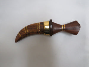 Kirpan Wood Brass Small  6 inch. M001