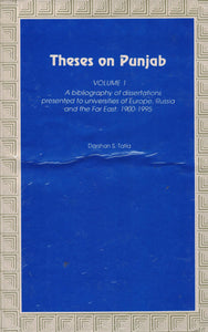 Theses on Punjab Vol. 1 By Darshan singh Tatla